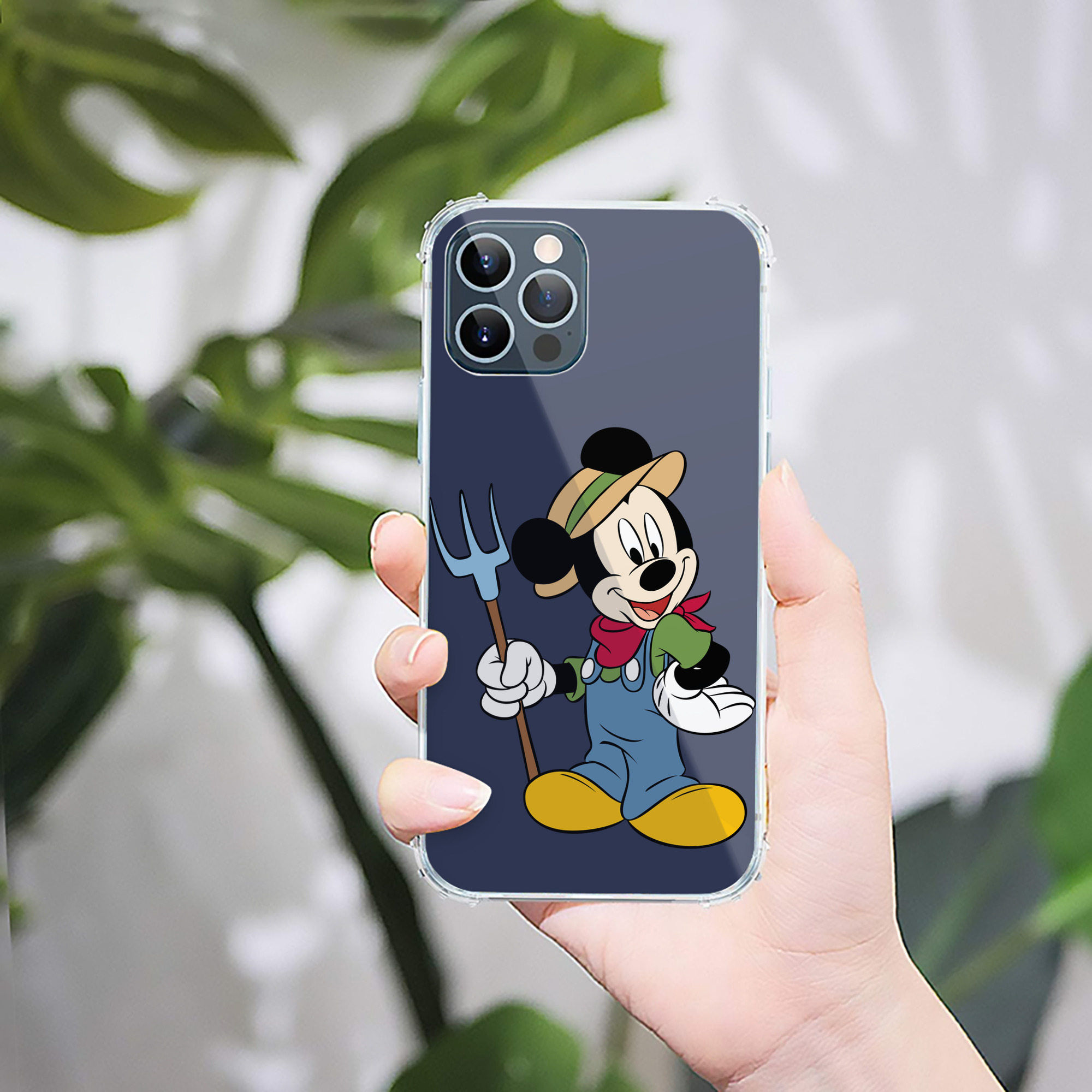 （画像用） ミッキーマウス Mickey Mouse 【iPhone 12シリーズ対応】透明スマホケース（クリアソフトケース）